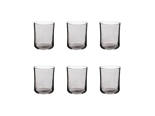 Lot de 6 Verres à Eau "Origines" 35cl Gris