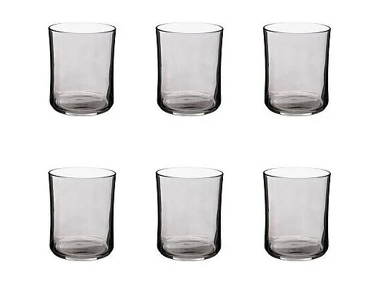 Lot de 6 Verres à Eau "Origines" 35cl Gris