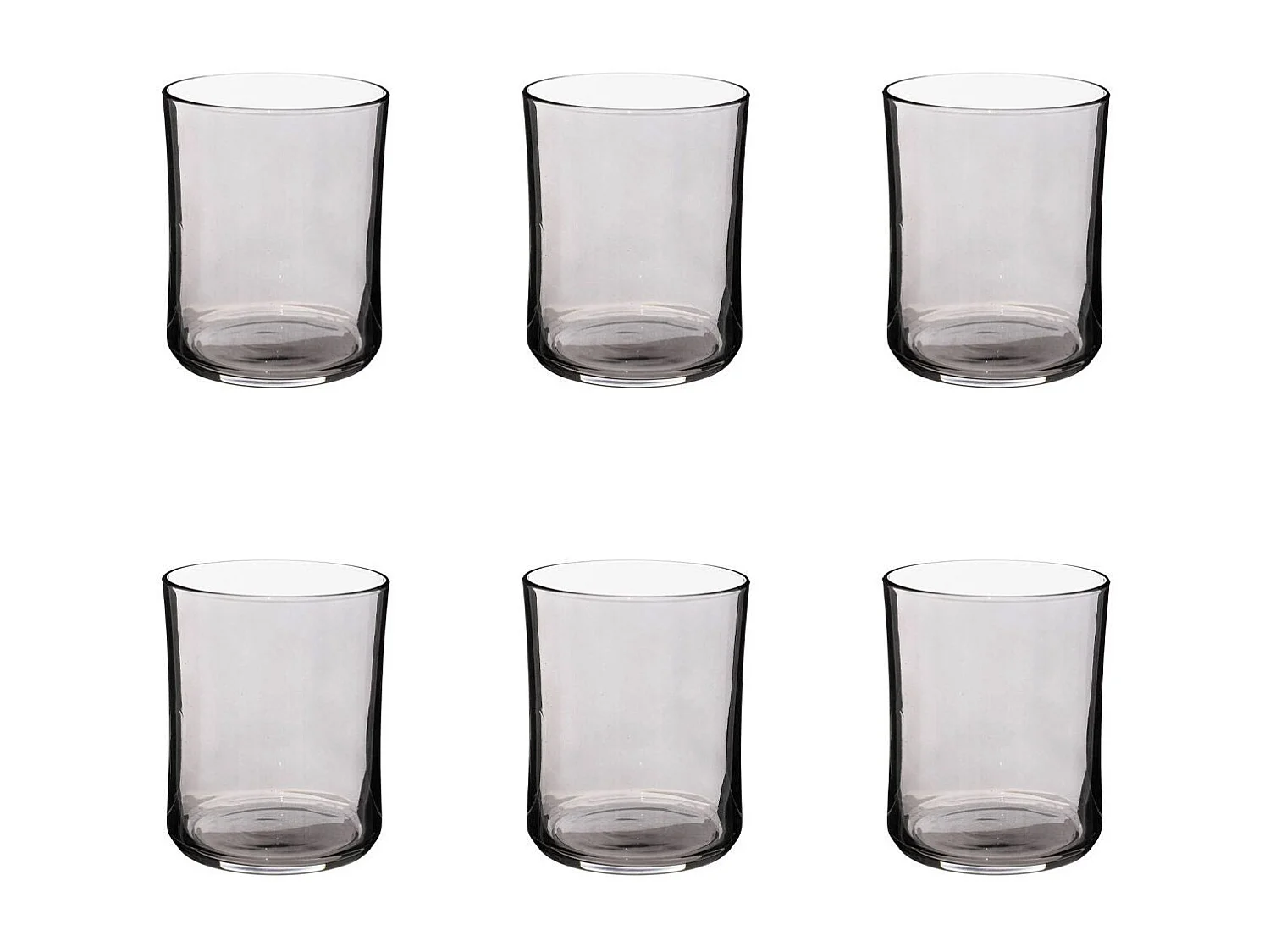 Lot de 6 Verres à Eau "Origines" 35cl Gris