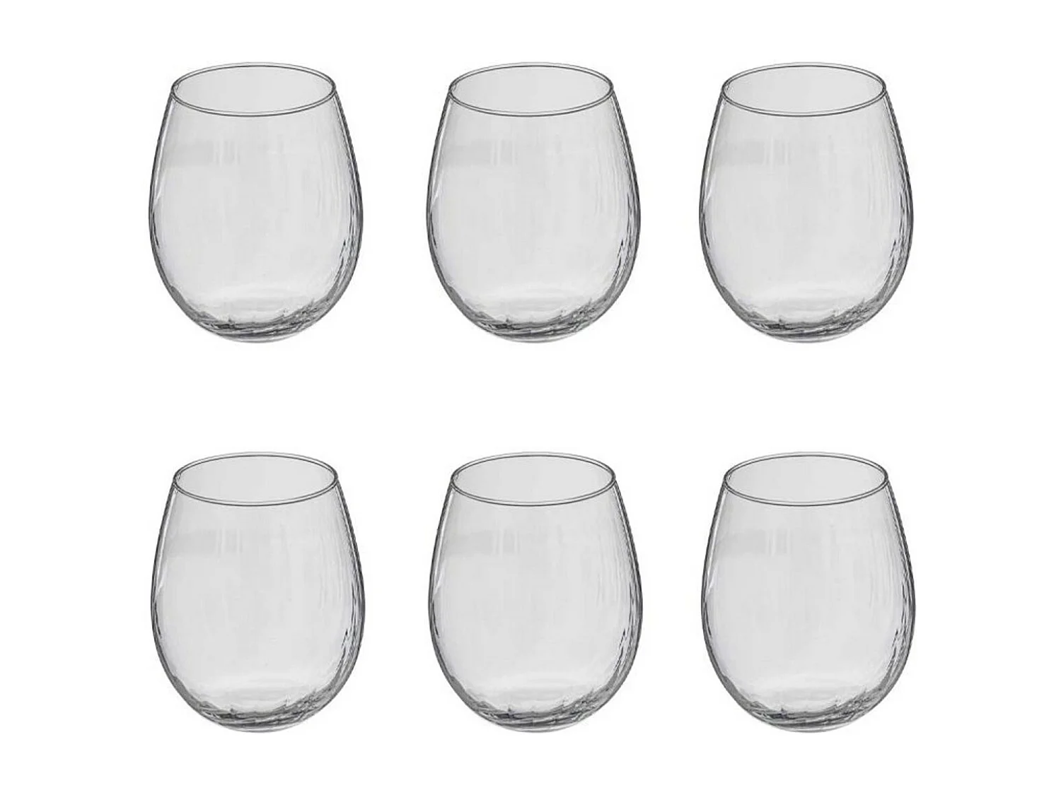 Lot de 6 Verres à Eau "Volta" 44cl Transparent