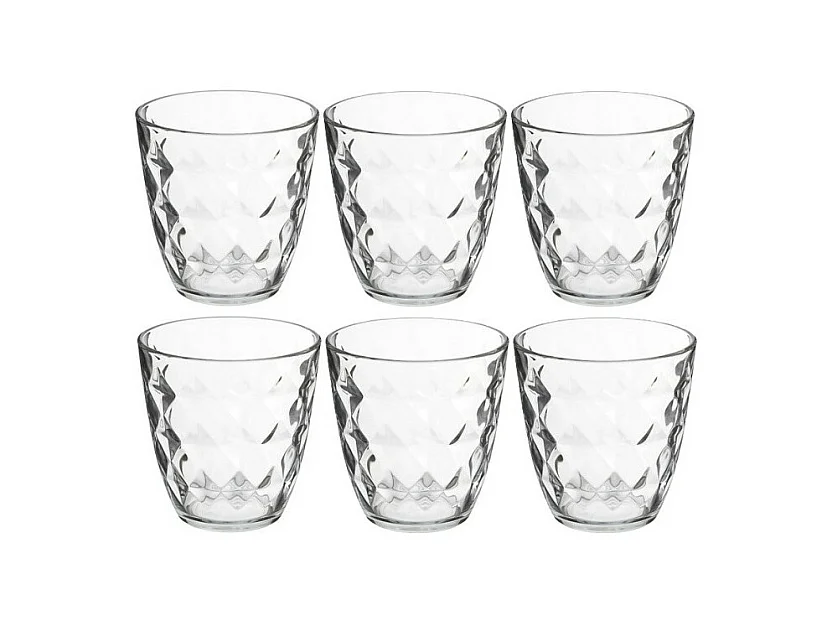 Lot de 6 Gobelets Bas "Fabi'Eau" 25cl Transparent