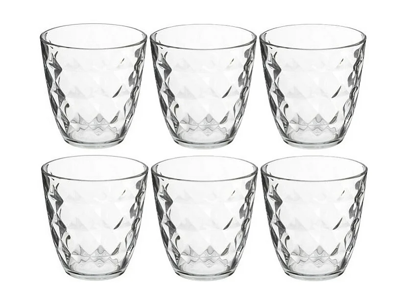 Lot de 6 Gobelets Bas "Fabi'Eau" 25cl Transparent