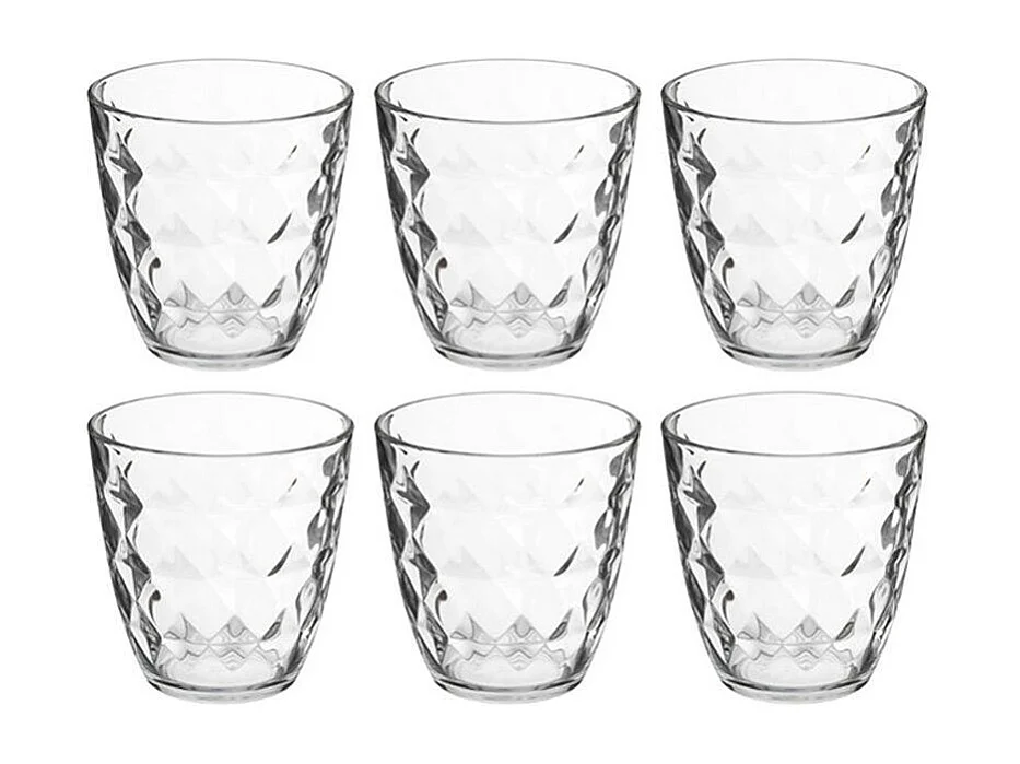 Lot de 6 Gobelets Bas "Fabi'Eau" 25cl Transparent