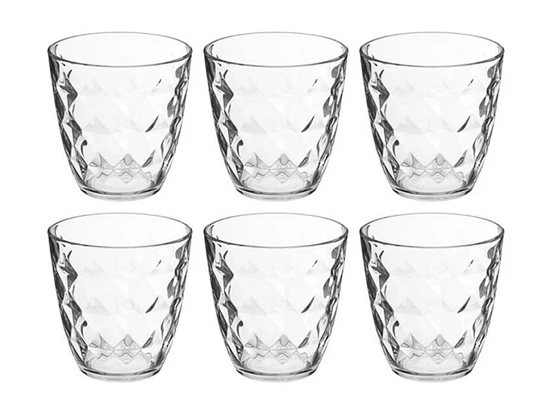 Lot de 6 Gobelets Bas "Fabi'Eau" 25cl Transparent