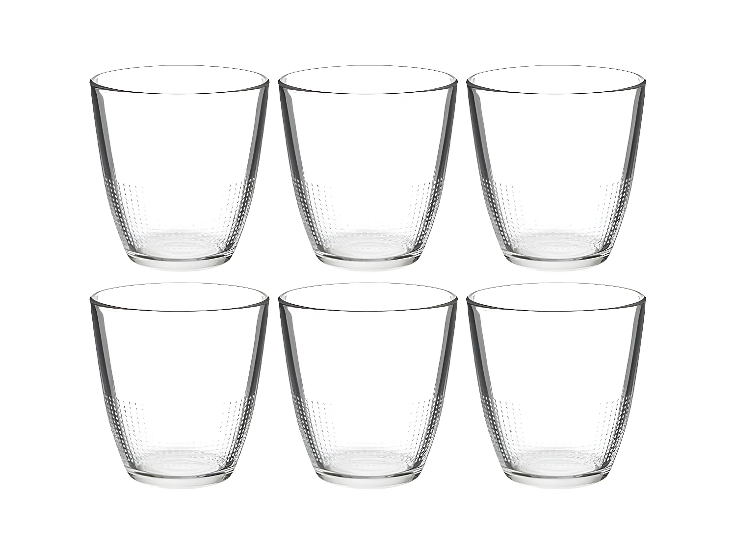 Lot de 6 Gobelets Bas "Claudi'Eau" 25cl Transparent