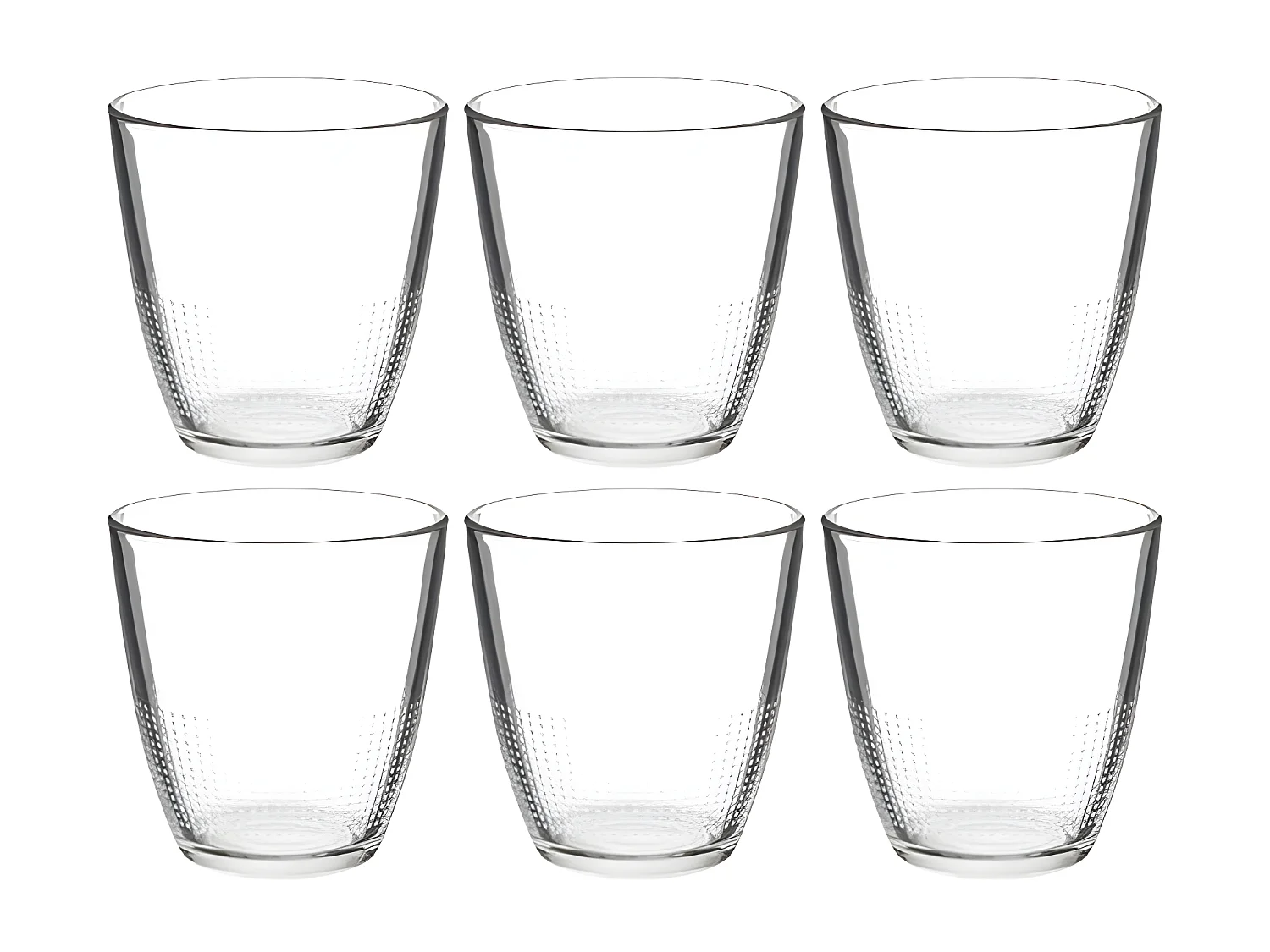 Lot de 6 Gobelets Bas "Claudi'Eau" 25cl Transparent