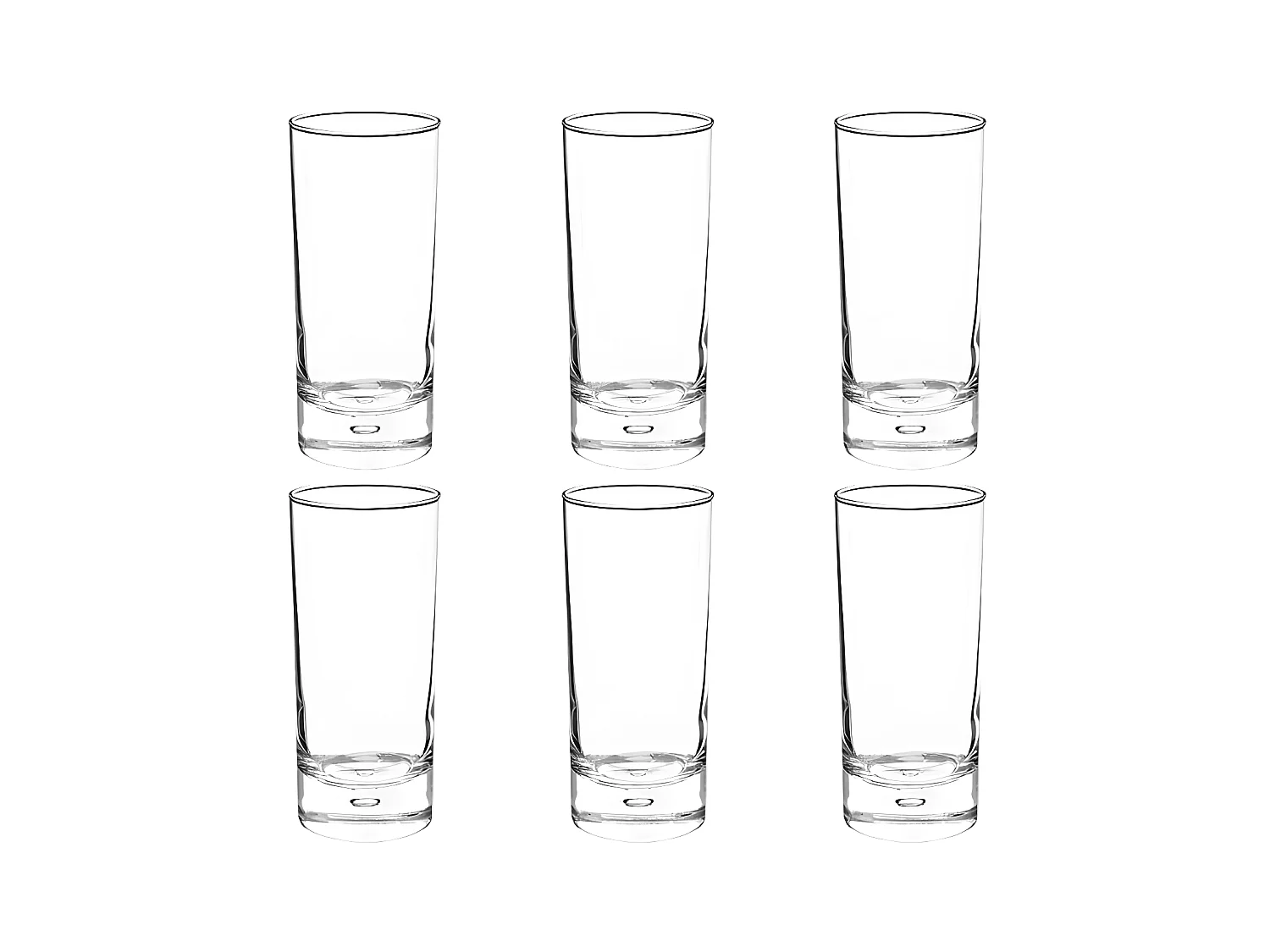 Lot de 6 Gobelets Hauts "Georgi'Eau" 29cl Transparent