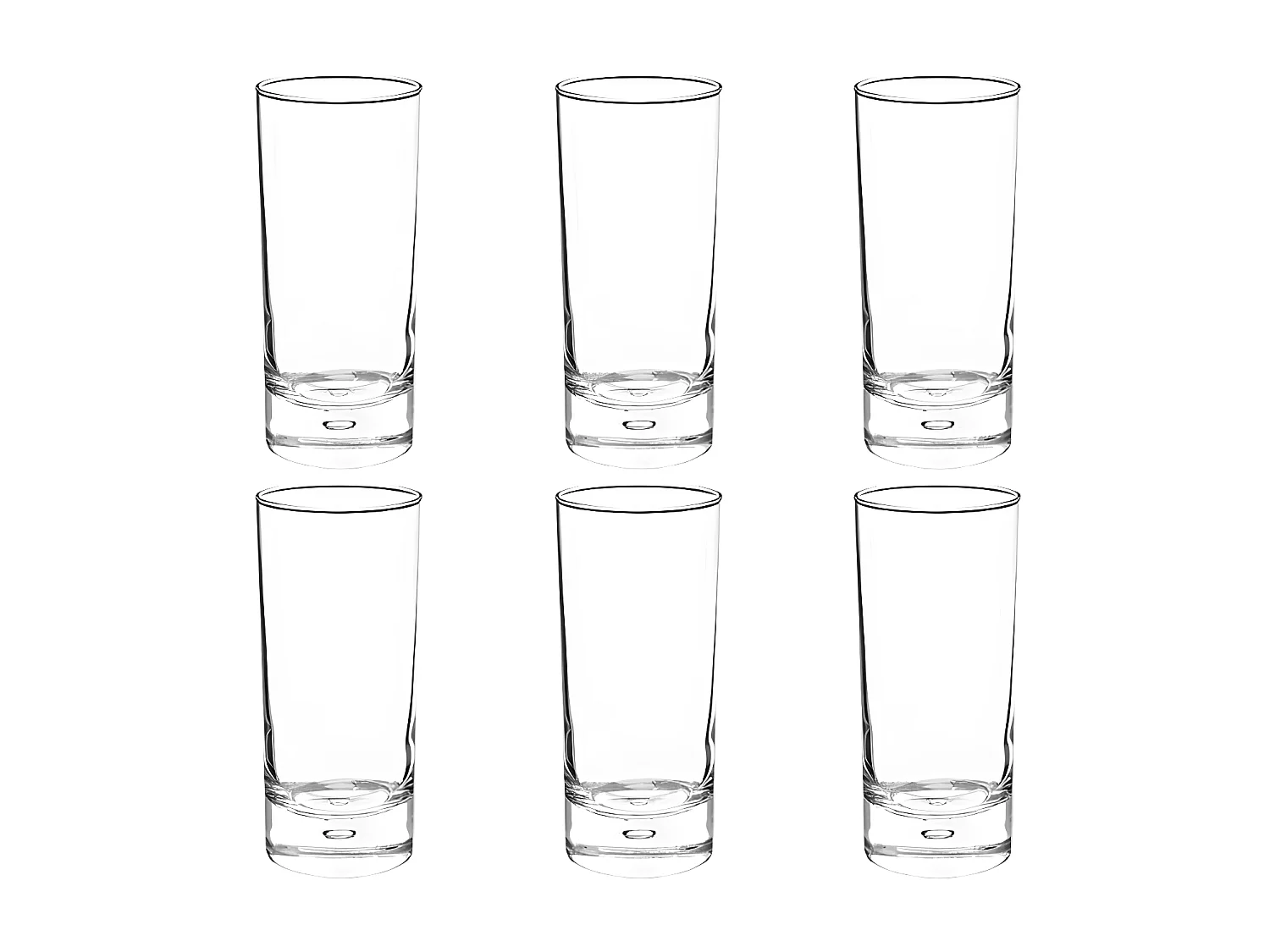 Lot de 6 Gobelets Hauts "Georgi'Eau" 29cl Transparent