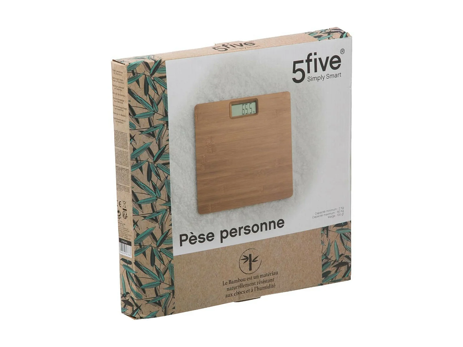 Pèse-Personne en Bambou "Lido" 28cm Naturel