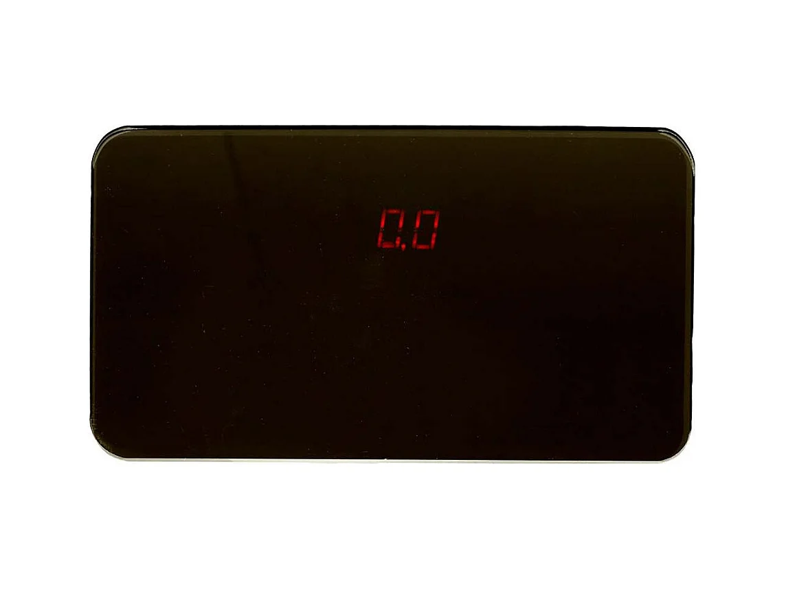 Pèse-Personne Digital en Verre "Miroir" 22cm Noir