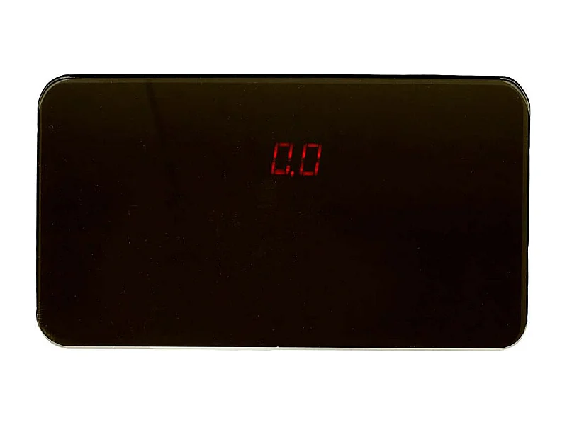 Pèse-Personne Digital en Verre "Miroir" 22cm Noir