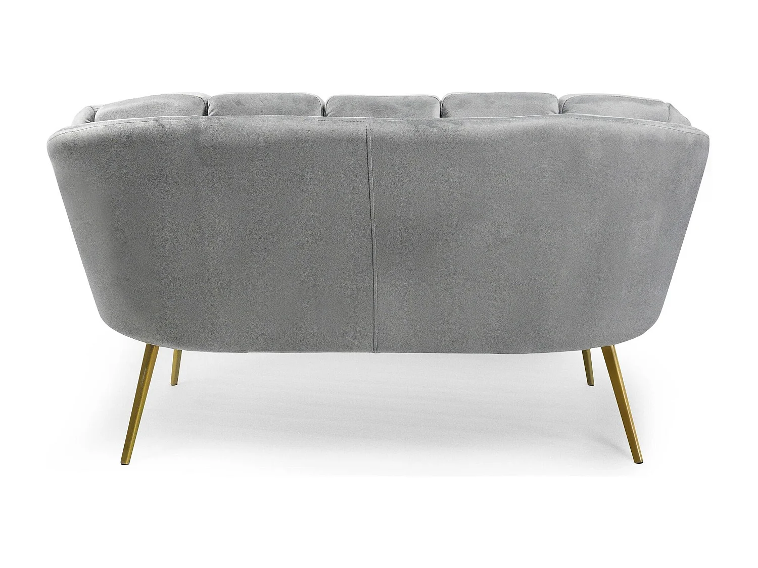 Canapé 2 Places en Velours "Dabren" 138cm Argent