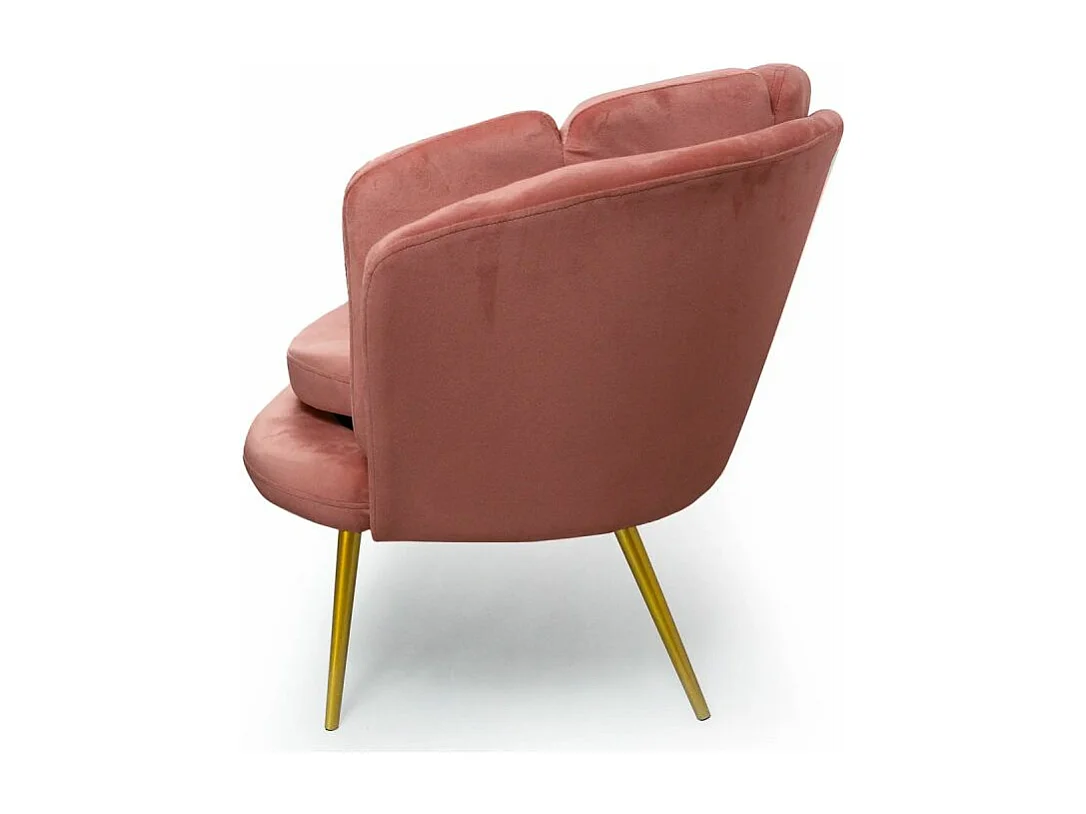 Canapé 2 Places en Velours "Dabren" 138cm Rose