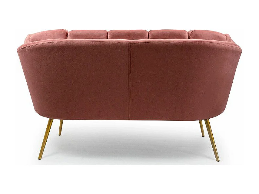 Canapé 2 Places en Velours "Dabren" 138cm Rose
