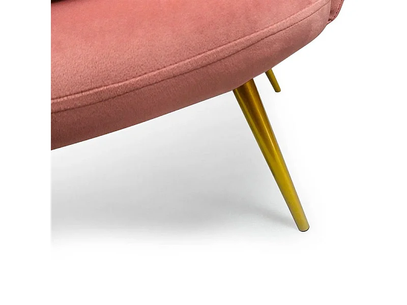 Canapé 2 Places en Velours "Dabren" 138cm Rose