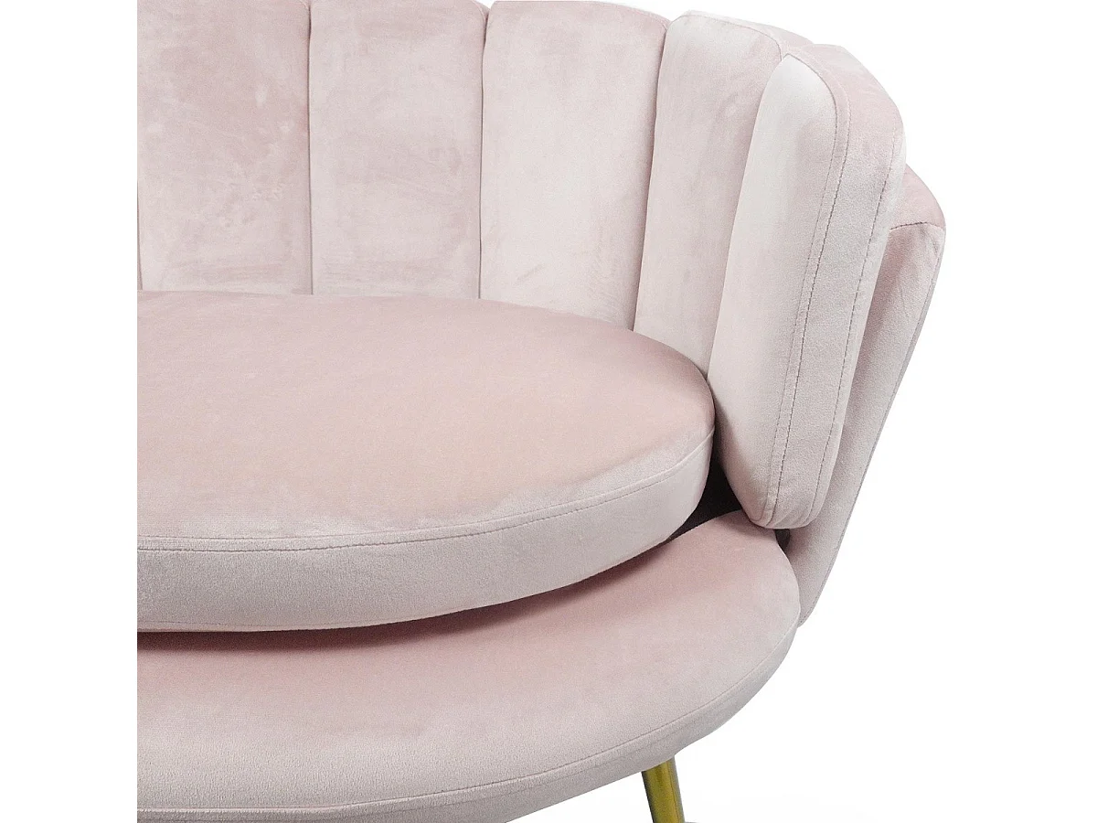Canapé 2 Places en Velours "Dabren" 138cm Rose