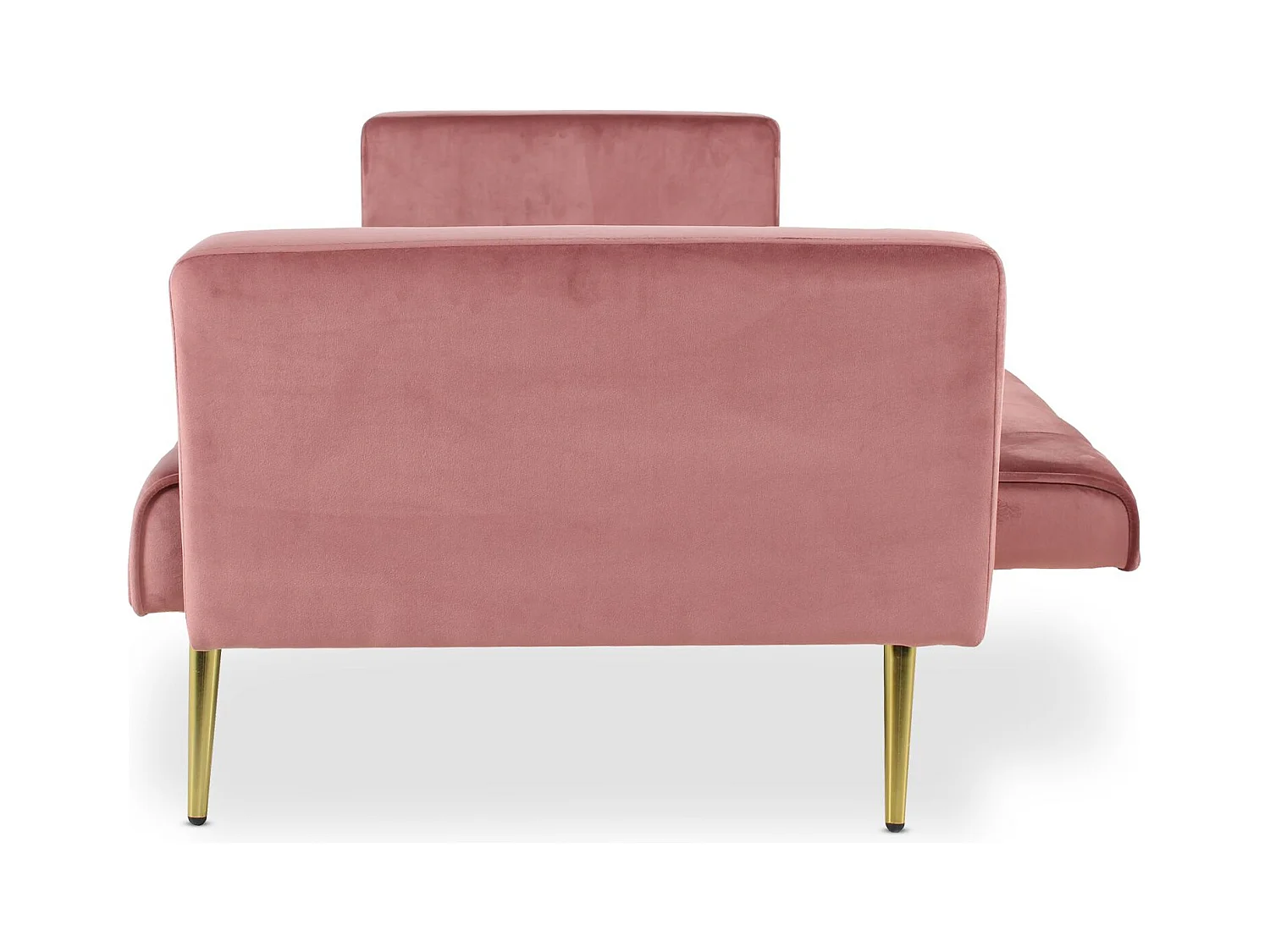 Canapé Convertible Velours "Tybio" 175cm Rose