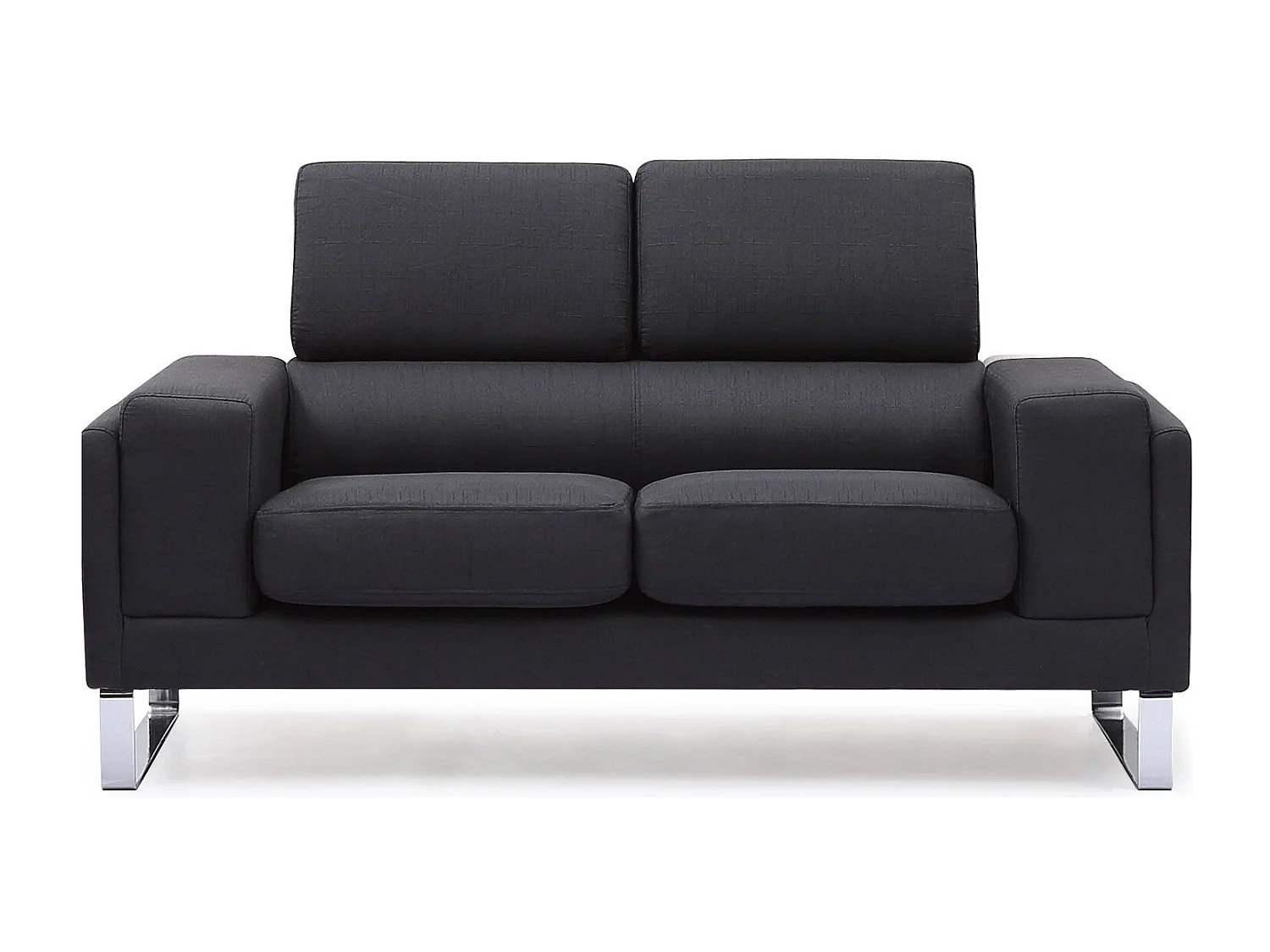 Canapé 2 Places Tissu "Ezekiel" 158cm Noir