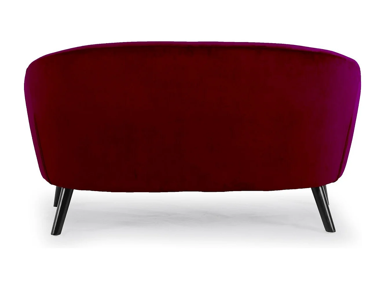Canapé Scandinave Velours "Lopy" 129cm Bordeaux