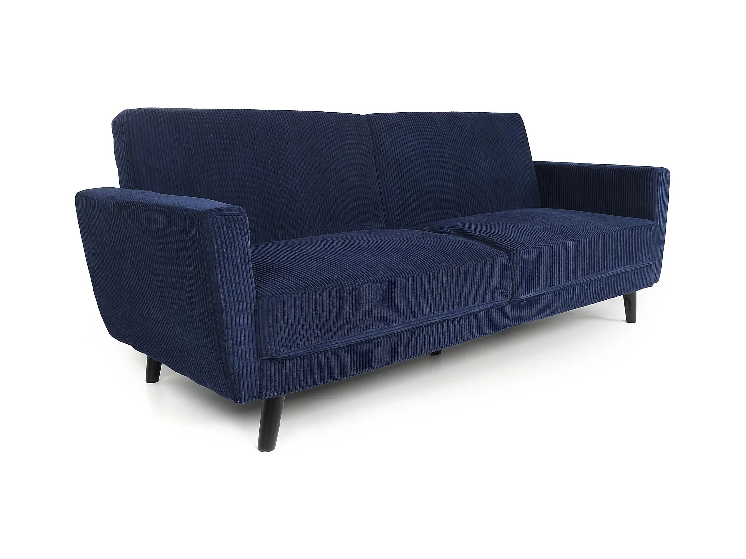 Canapé Convertible en Velours "Garry" 220cm Bleu