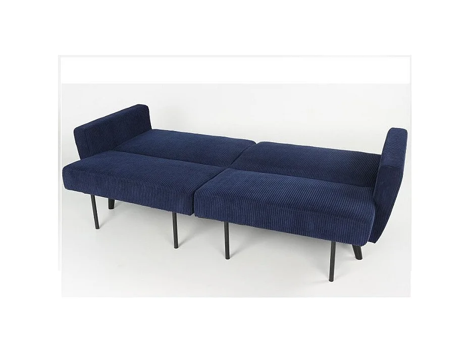 Canapé Convertible en Velours "Garry" 220cm Bleu