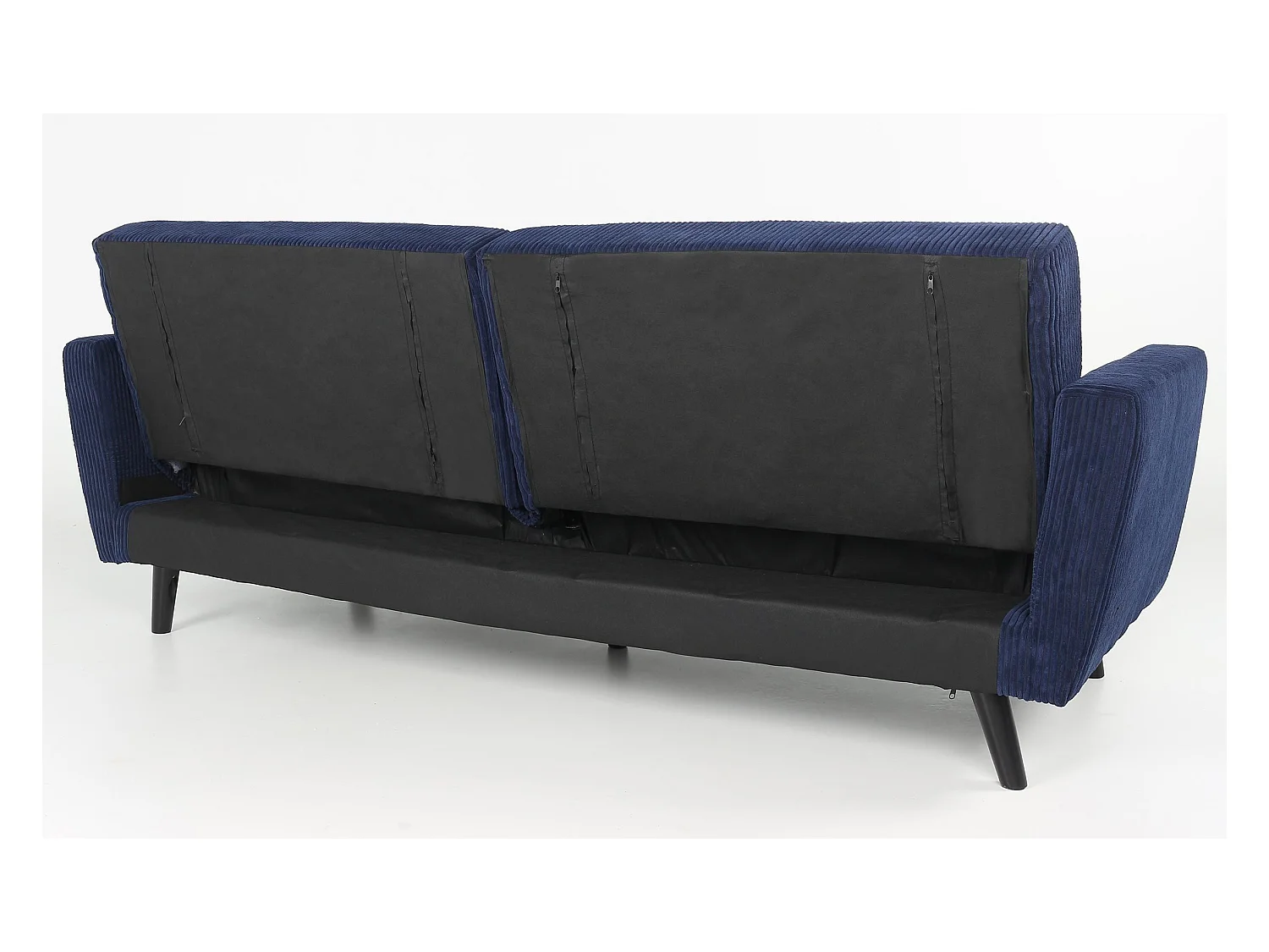 Canapé Convertible en Velours "Garry" 220cm Bleu