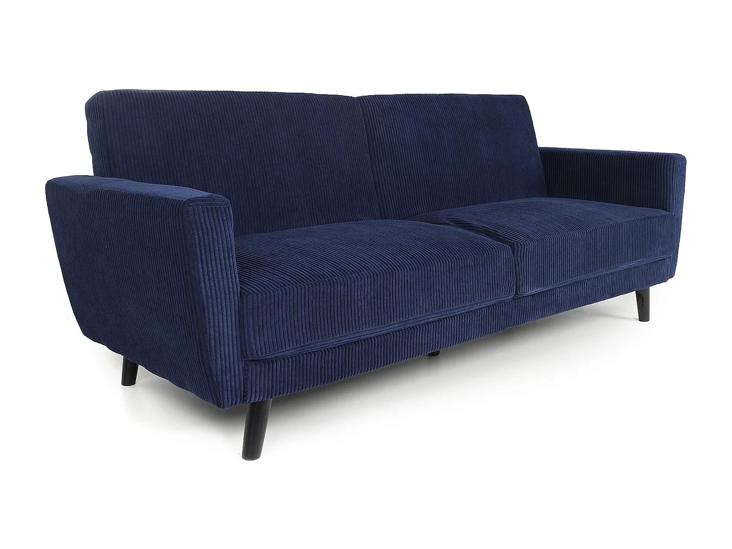 Canapé Convertible en Velours "Garry" 220cm Bleu