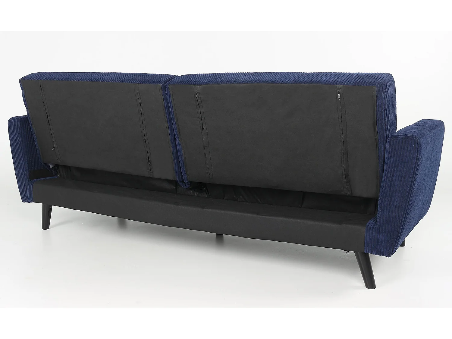 Canapé Convertible en Velours "Garry" 220cm Bleu