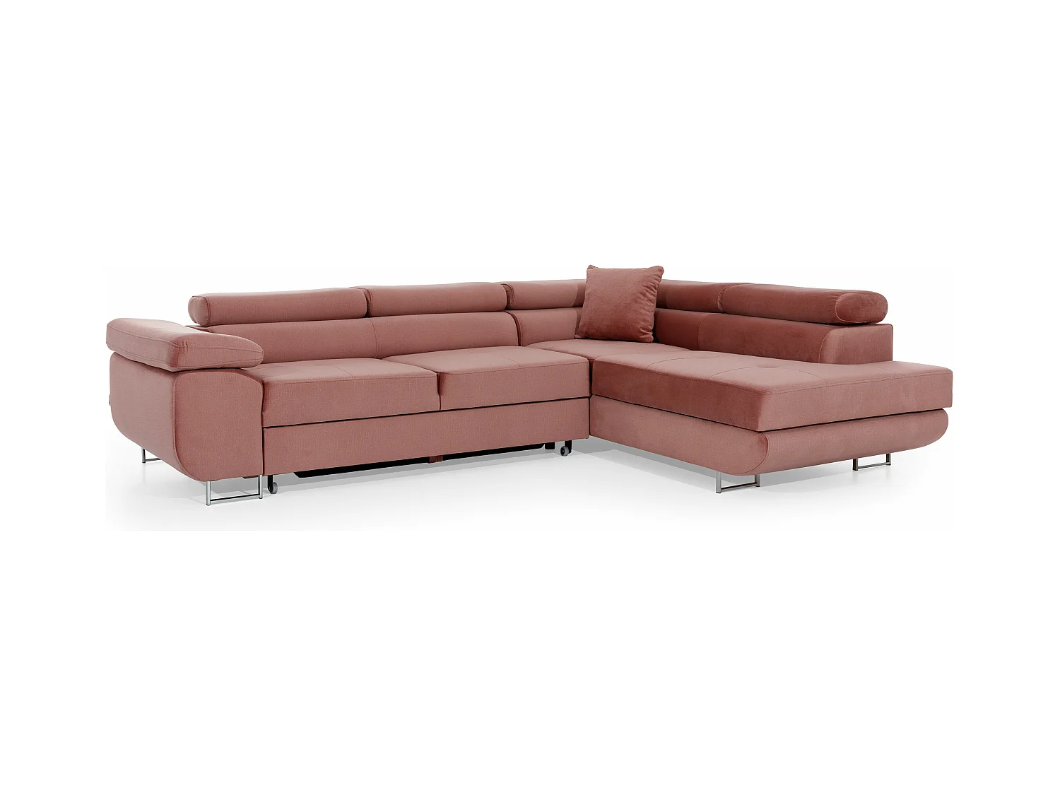 Canapé d'Angle Droit Convertible "Marius" 275cm Marron