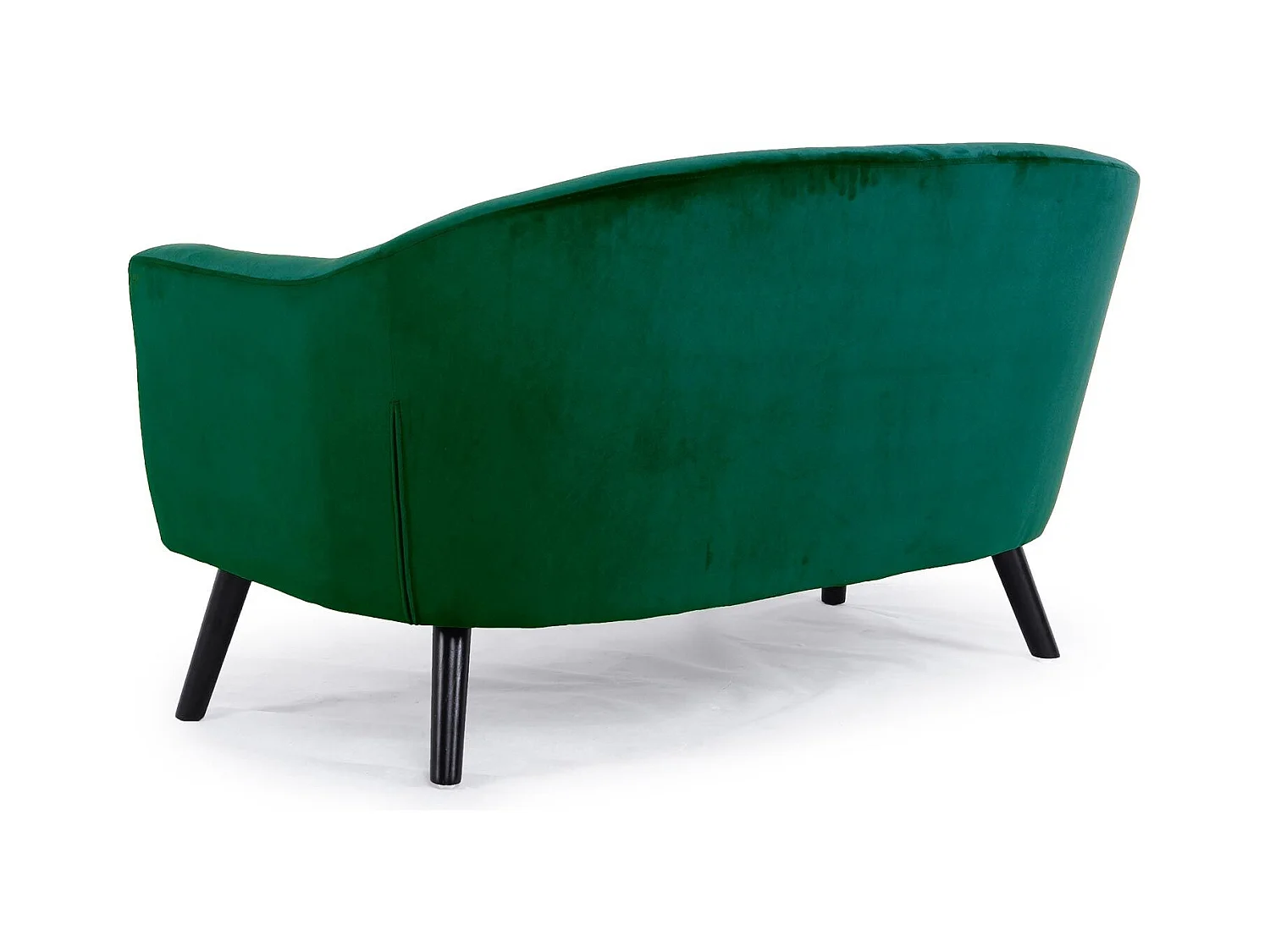 Divano scandinavo a 2 posti Savoy in velluto verde