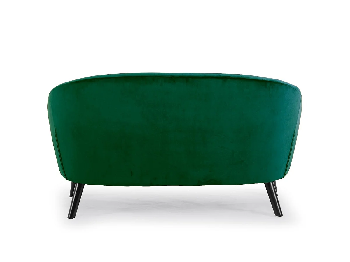 Canapé 2 places en velours vert LOPY
