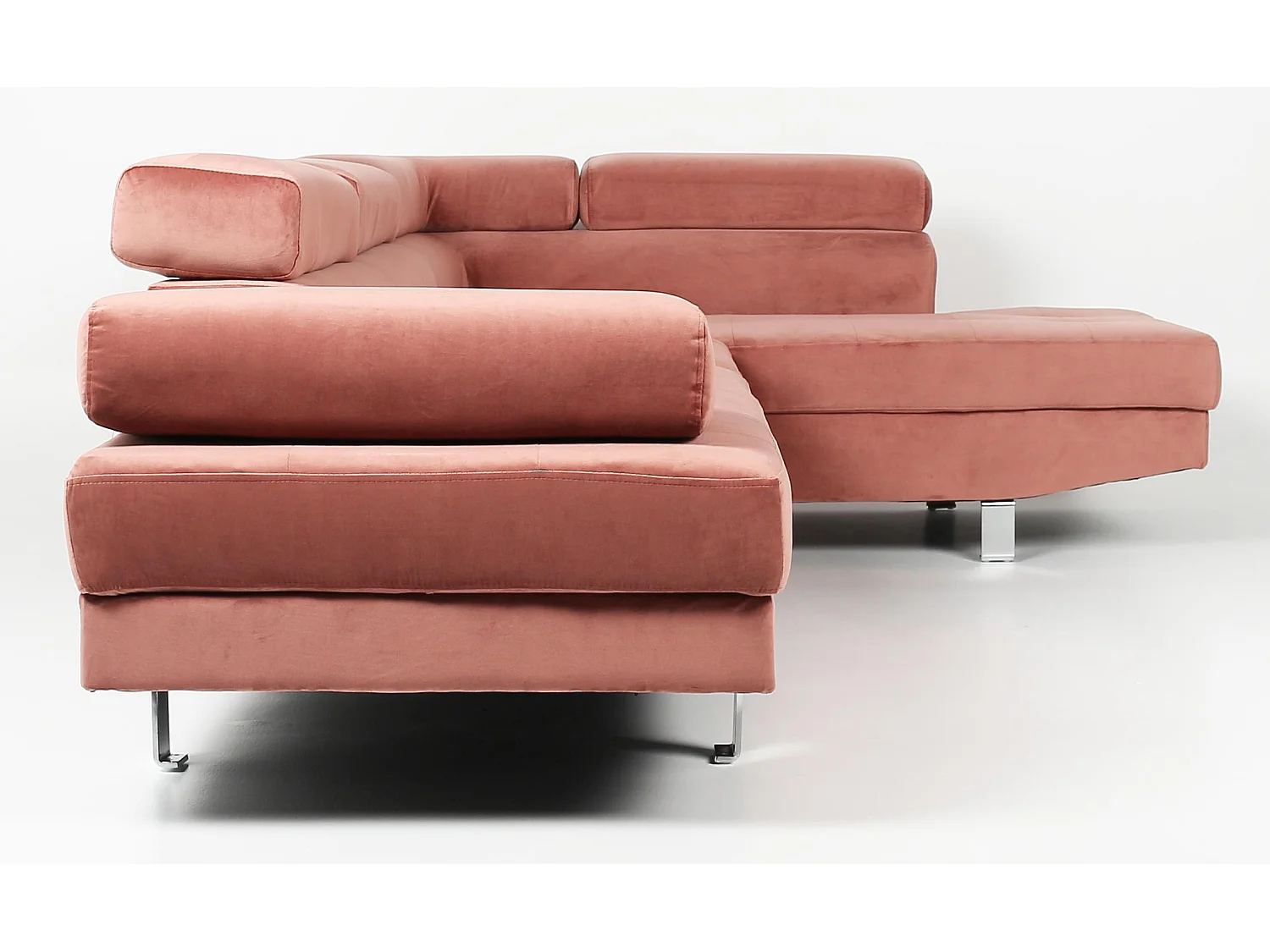 Canapé d'Angle Droit "Têtière" 260cm Rose