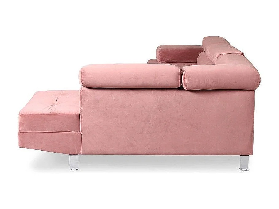 Canapé d'Angle Droit "Têtière" 260cm Rose
