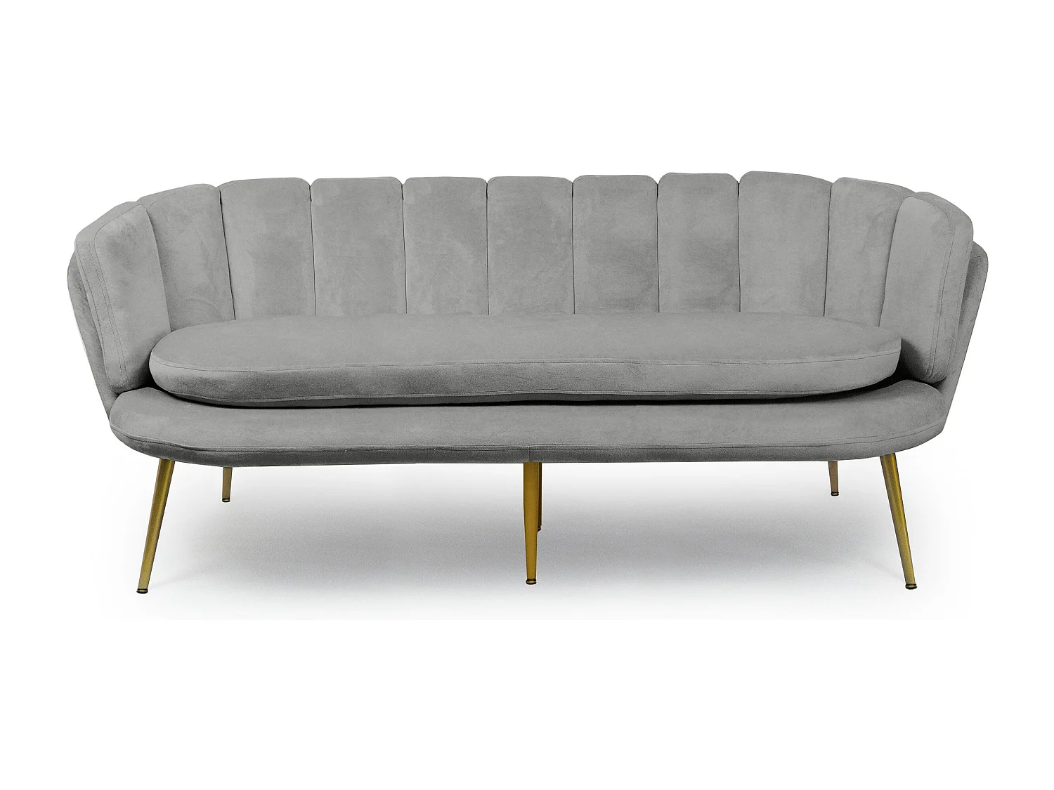 Canapé 3 Places en Velours "Dabren" 185cm Argent