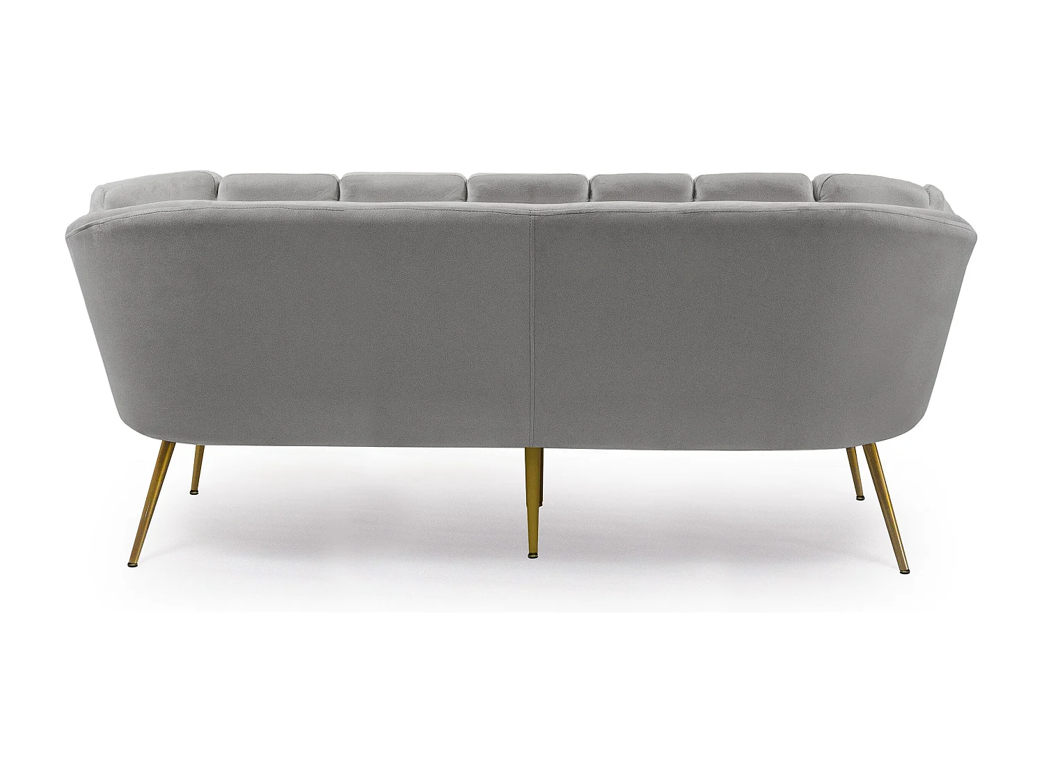 Canapé 3 Places en Velours "Dabren" 185cm Argent