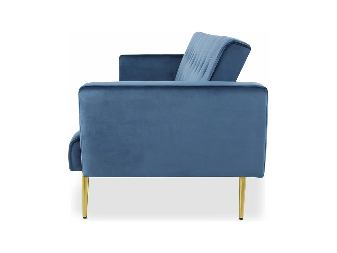 Schlafsofa aus Blauem Samt "Tybio" 175cm Chic und Modern