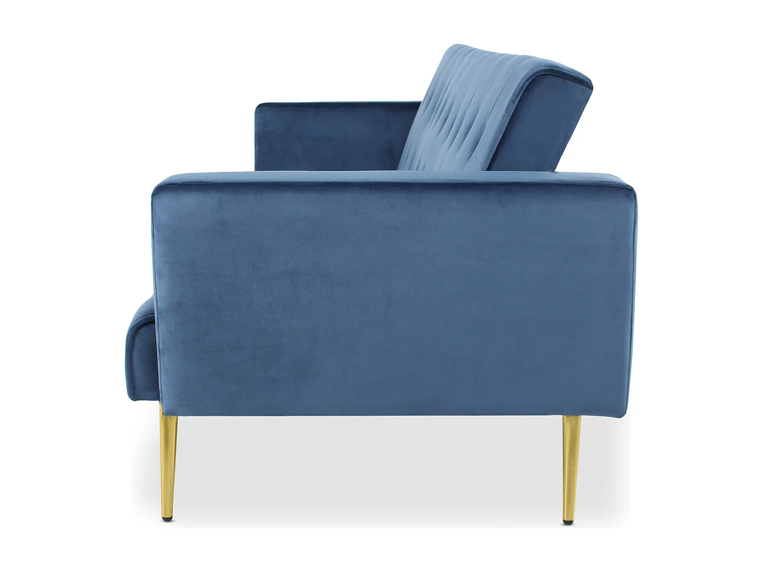 Canapé Convertible Velours "Tybio" 175cm Bleu