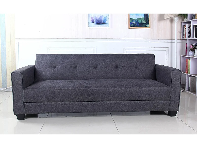 Canapé Convertible 3 Places "Tosello" 200cm Gris