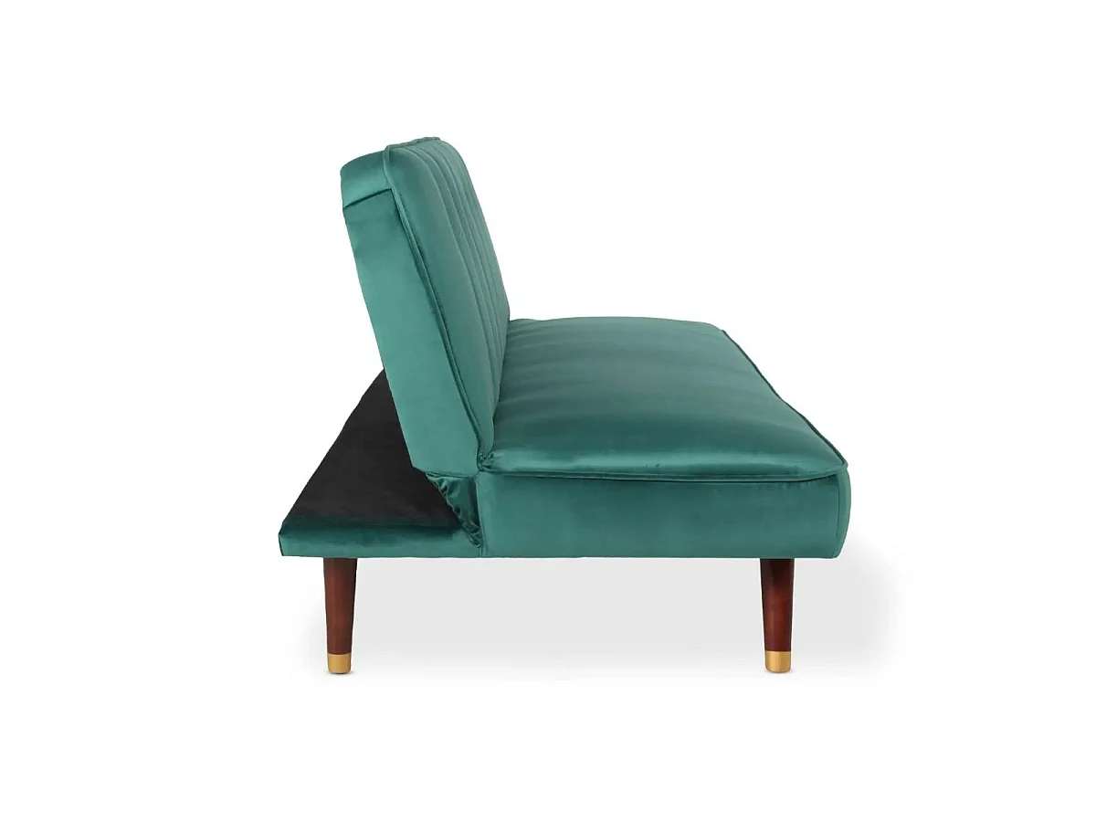 Canapé Convertible en Velours "Seattle" 180cm Vert