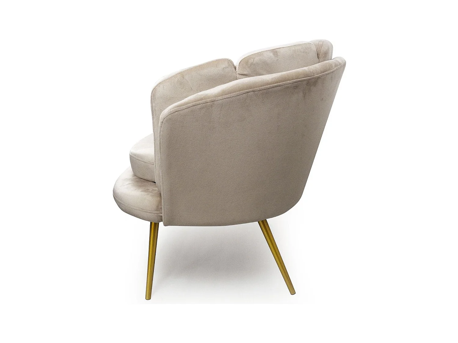 Canapé 2 Places en Velours "Dabren" 138cm Taupe