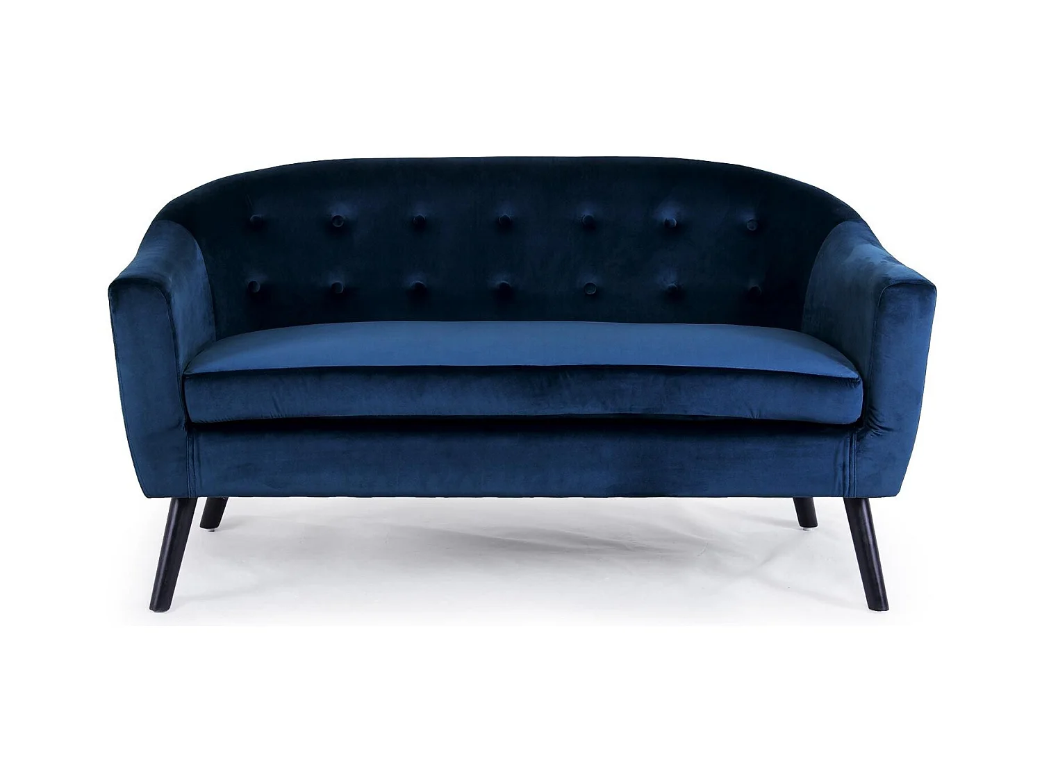 Canapé Scandinave Velours "Lopy" 157cm Bleu