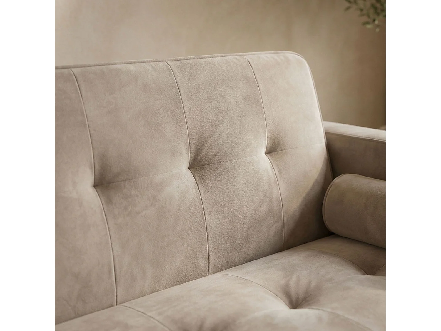 Canapé Convertible 3 Places Scandinave "Navya" Taupe
