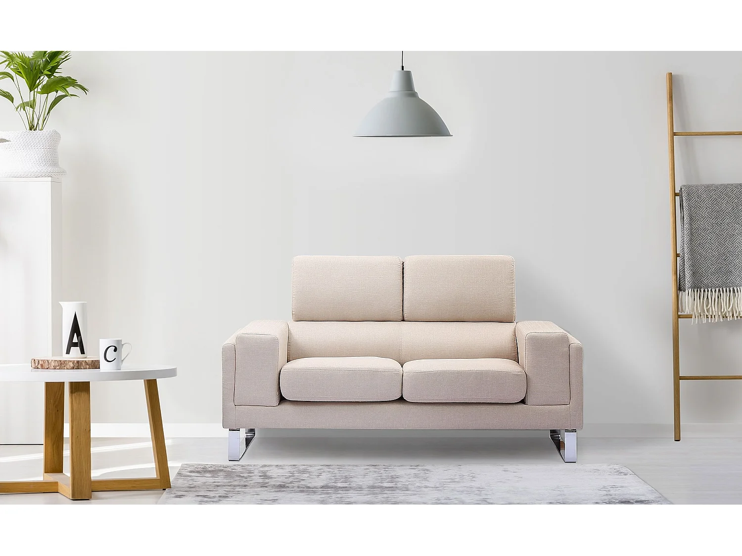 Divano a 2 posti Barth in tessuto beige