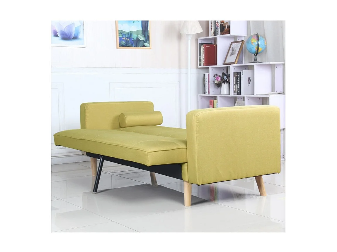 Canapé Convertible 3 Places Scandinave "Navya" Jaune