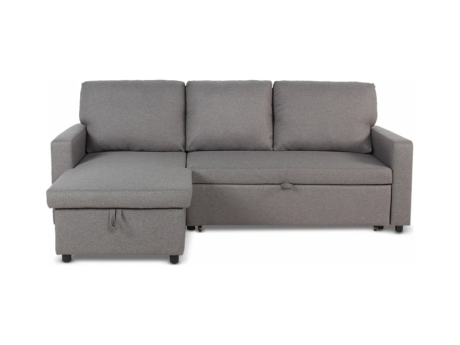 Divano letto angolare Baleares Tessuto grigio chiaro