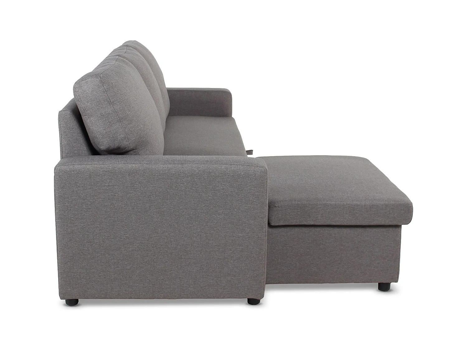 Divano letto angolare Baleares Tessuto grigio chiaro