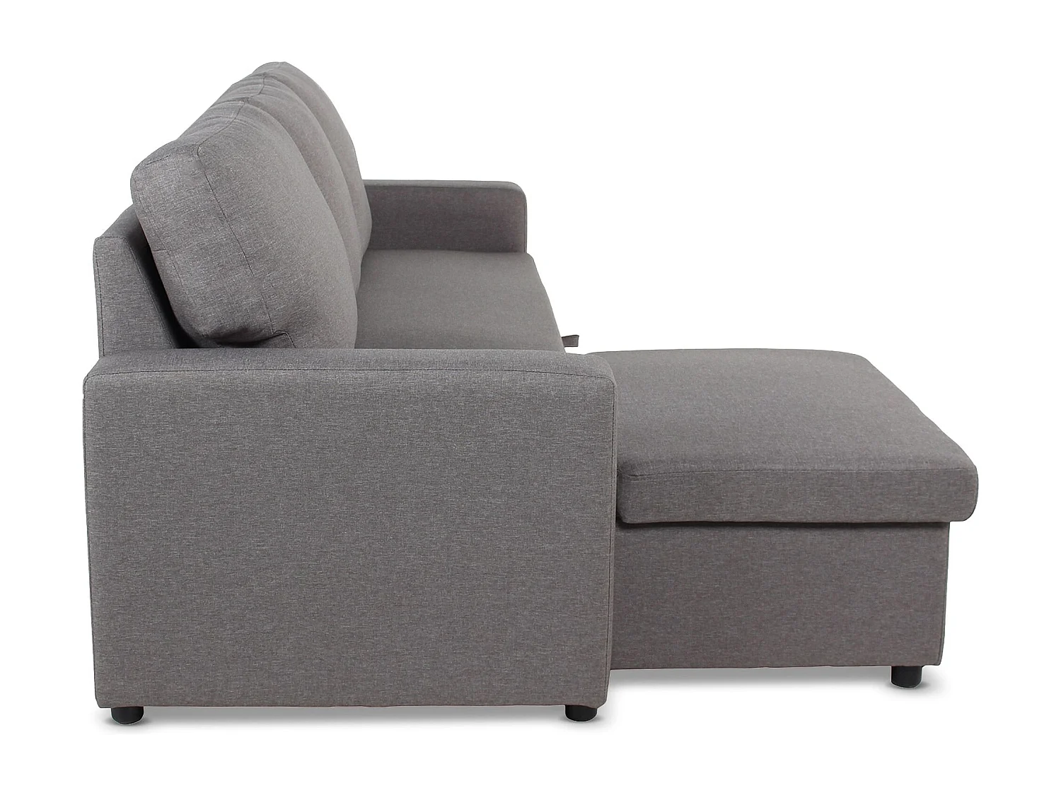 Canapé d'Angle Gauche Convertible "Minera" 215cm Gris