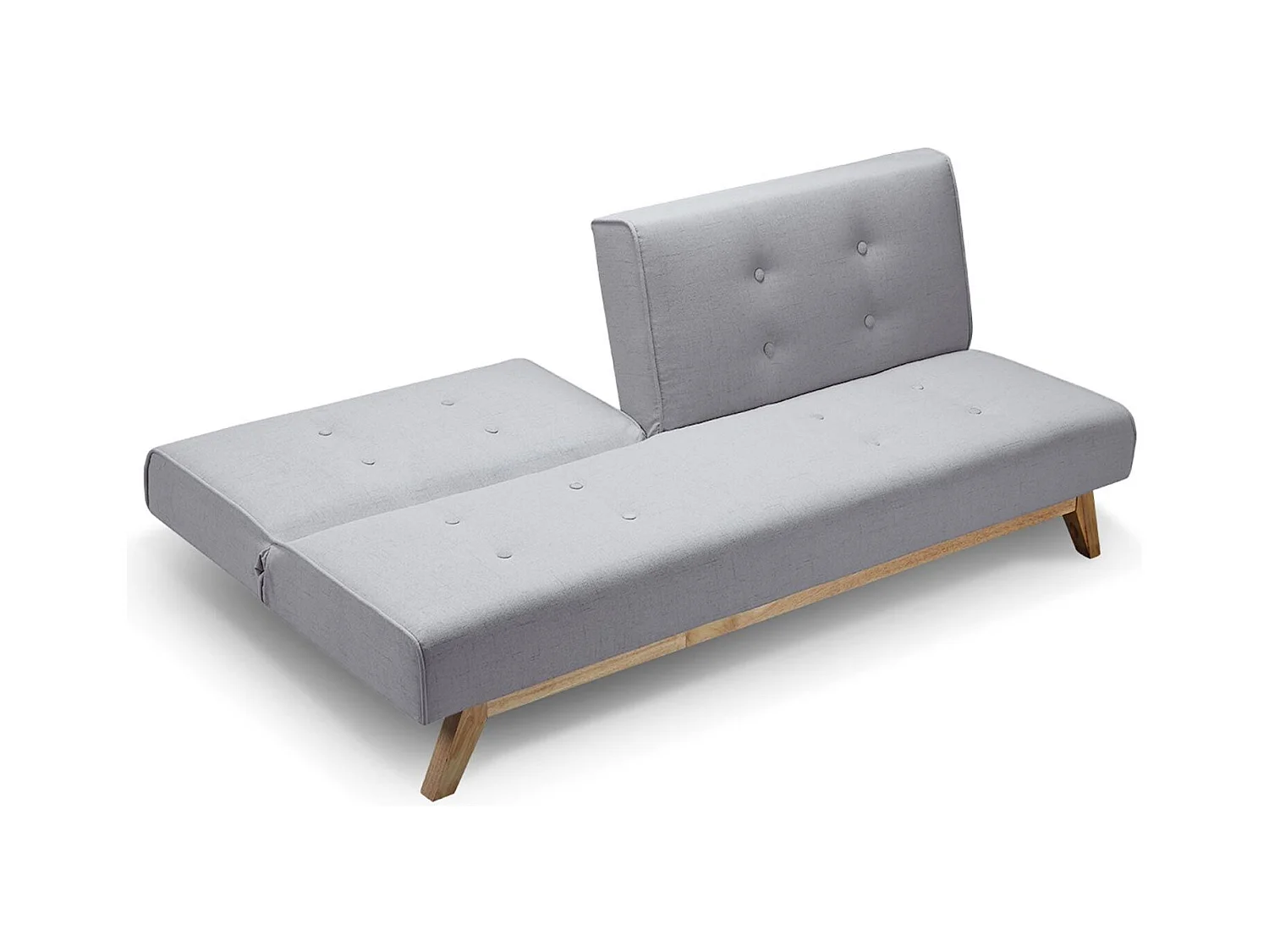 Schlafsofa im skandinavischen Stil, hellgrau "Jeanot" 180cm