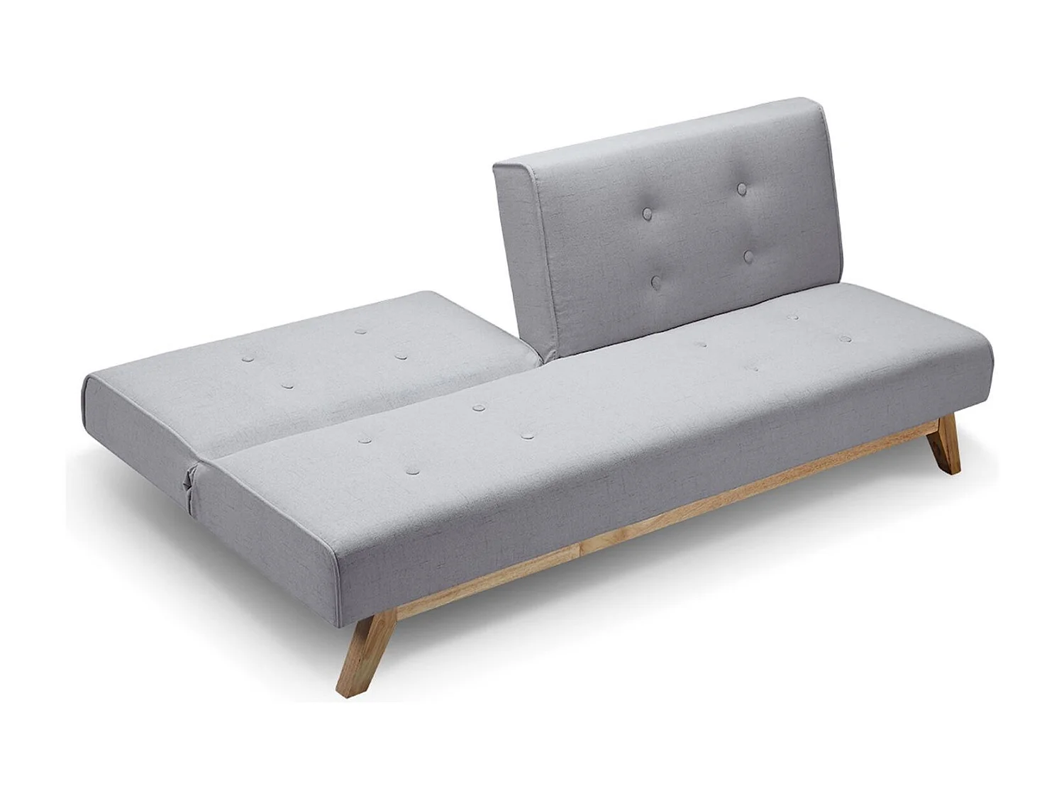 Canapé Convertible "Jeanot" 180cm Gris Clair