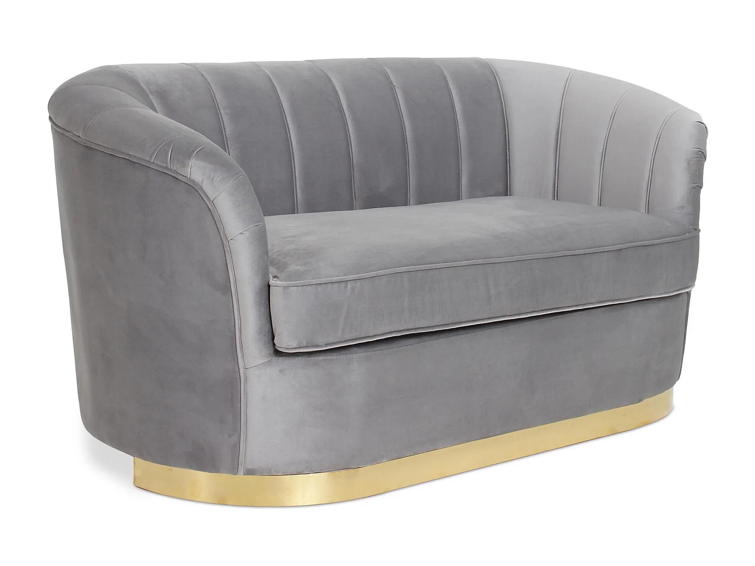 Canapé 2 Places Design "Boridalo" 152cm Argent